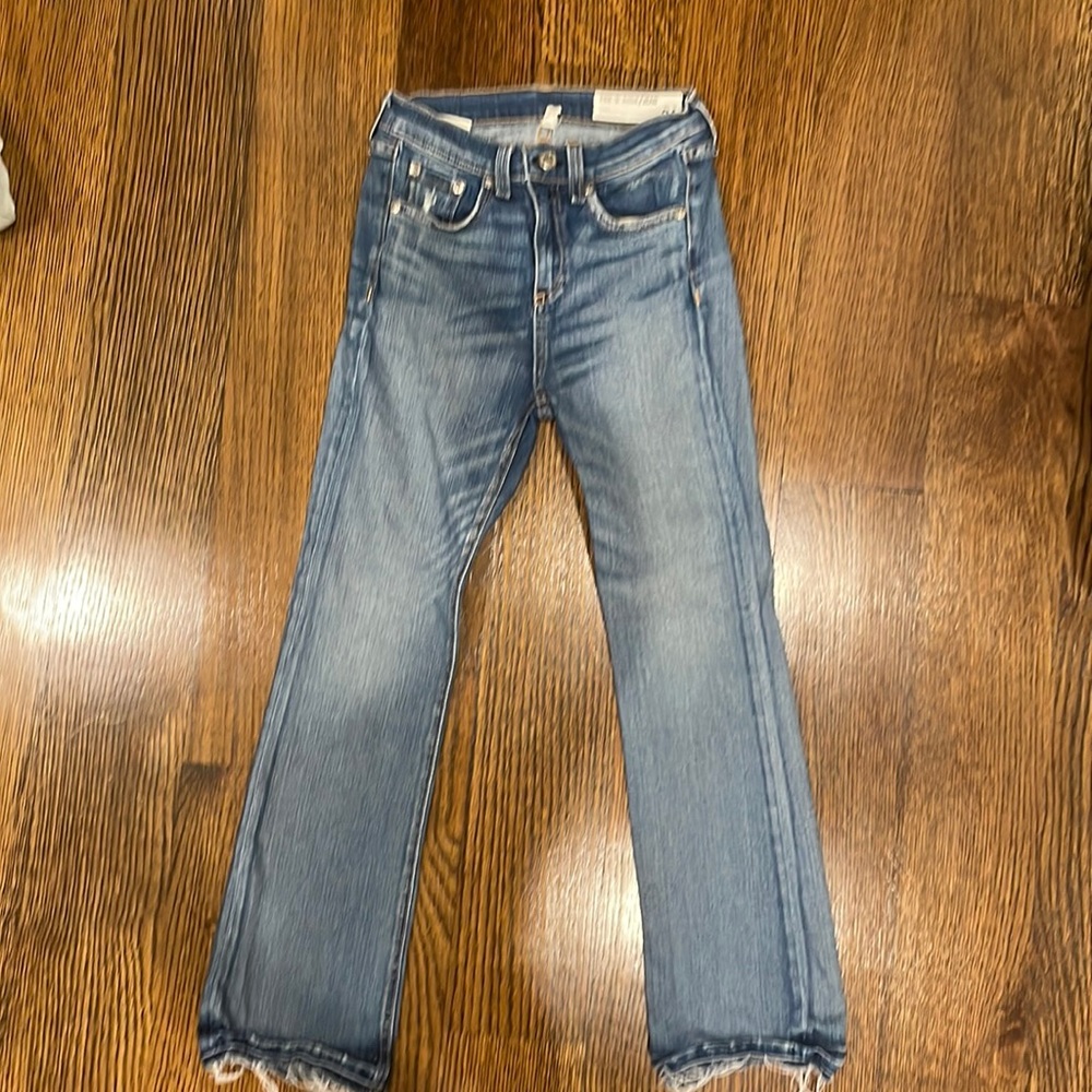 Rag&bone crop flare leg jeans, sz 24
